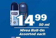 Nivea Roll On Assorted-50ml Each