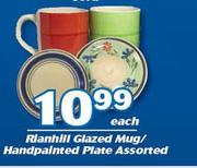 Rianhill Glazed Mug/ Handpainted Plate Assorted-Each