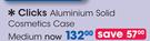 Clicks Aluminium Solid Cosmetics Case Medium-Each