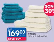 Clicks 6 Piece Bath Towel Set-Per Set