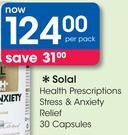 Solal Health Prescriptions Stress & Anxiety Relief-30 Capsules