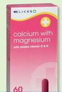 Clicks Calcium With Magnesium-2x60 Tablets
