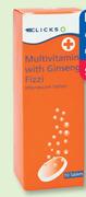 Clicks Multivitamin & Ginseng Fizzi-2x30 Capsules