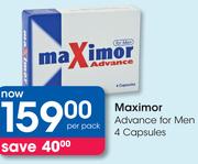 Maximor Advance For Men 4 Capsules-Per Pack