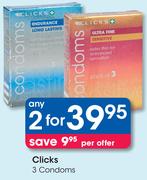 Clicks 3 Condoms-Any 3