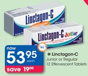 Linctagon-C Junior Or Regular 12 Effervescent Tablets-Each