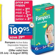 Pampers Active Baby Disposable Nappies Midi-Per Nappy