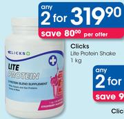 Clicks Lite Protein Shake-2x1kg