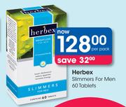 Herbex Slimmers For Men 60 Tablets-Per Pack