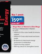 Mega Men Or Women's Ultra Mega Energy & Metabolism Vitamin-60 Tablets Per Pack