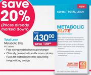 GNC Total Lean Metabolic Elite-60 Tablets Per Pack