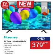 Hisense 50" Smart Ultra HD LED TV 50N3000UW