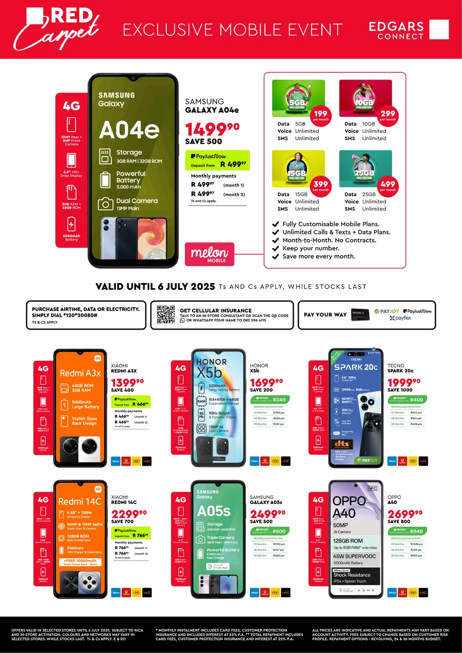 Edgars Connect : Red Carpet (25 June - 06 July 2025)