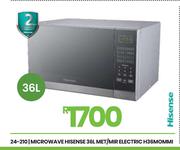 Hisense 36L Met/Mir Electric Microwve H36MOMMI 24-210