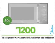 Midea 30L Silver Mirror Elec Microwave EM30SILVER 24-243