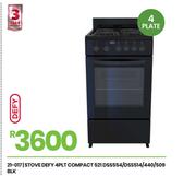 Defy 4 PLT Compact 521 Blk Stove DSS554/DSS514/440/509 21-017