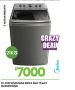 Midea 21Kg T/L Met W/Machine MA500W210/G 22-338