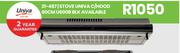 Univa 60cm Blk C/Hood U600B 21-487