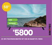 Sinotec 58" UHD 4K Smart Television STL-58S1U 23-381