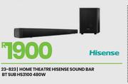 Hisense Sound Bar BT Sub 480W Home Theatre HS3100 23-823