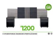 Brazil Headboard & Pedestal 2 Boxes B/Suite 8-479