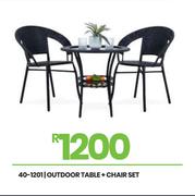 Outdoor Table + Chair Set 40-1201