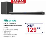 Hisense 2.1 Channel Soundbar With Wireless Subwoofer HS212