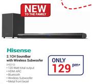 Hisense 2.1 Ch Soundbar With Wireless Subwoofer HS212