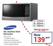 Samsung 40Ltr Stainless Steel Microwave ME9144S