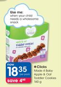 Clicks Made 4 Baby Apple & Oat Toddler Cookies-160g