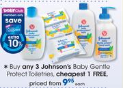 Johnson's Baby Gentle Protect Toiletries Each