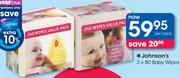 Johnson's 3x80 Baby Wipes-Per Pack
