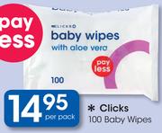 Clicks 100 Baby Wipes-Per Pack