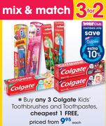 Colgate Kids Toothbrushes And Toothpastes-Each