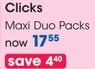 Clicks Maxi Duo Packs-Per Pack