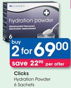 Clicks Hydration Powder 6 Sachets-2nos