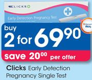 Clicks Early Detection Pregnancy Single Test-2s