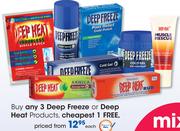 Deep Freeze Or Deep Heat Products-Each