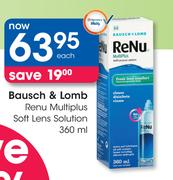 Bausch & Lomb Renu Multiplus Soft Lens Solution-360ml