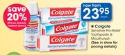 Colgate Sensitive Pro-Relief Toothpaste & Mouthwash-Each