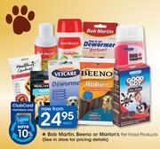 Bob Martin, Beeno Or Marlon's Pet Food Products-Each
