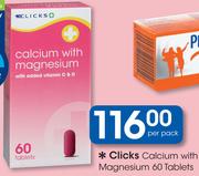 Clicks Calcium With Magnesium-60 Tablets Per Pack