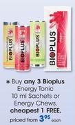 Bioplus Energy Tonic 10ml Sachets or Energy Chews-Each