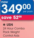 USN 24 Hour Combo Pack Weight Control Aids-Per Pack