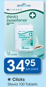 Clicks Stevia 100 Tablets-Per Pack