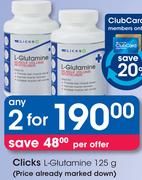 Clicks L-Glutamine-2x125g