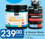 Muscle Works Amino Shred BCAA Combo-Per Offer