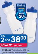 Clicks Water Bottle-2x750ml