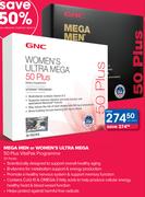 Mega Men Or Women's Ultra Mega 50 Plus VitaPak Programme 30 Packs-Per Pack