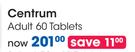 Centrum Adult 60 Tablets-Per Pack